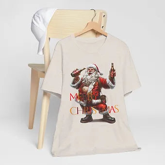 Merry Christmas Santa Unisex Jersey Short Sleeve Tee