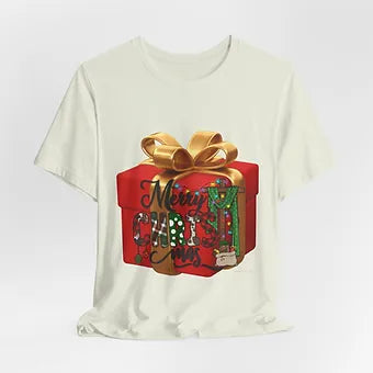 Merry Christmas Gift Box Unisex Jersey Short Sleeve Tee