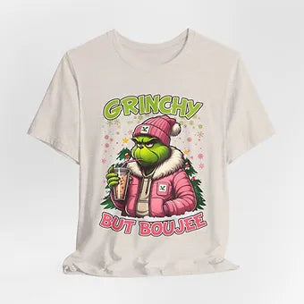 Grinchy But Boujee Unisex Jersey Short Sleeve Tee