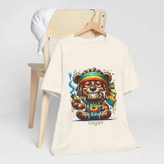 Bear 420 night front Unisex Jersey Short Sleeve Tee