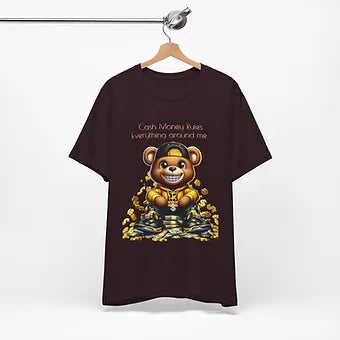 Money Rules Bear Unisex Jersey Short Sleeve Tee