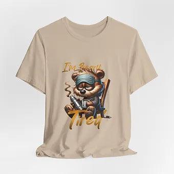 Beary Tired Unisex Jersey Short Sleeve Tee