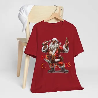 Merry Christmas Santa Unisex Jersey Short Sleeve Tee