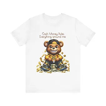 Money Rules Bear Unisex Jersey Short Sleeve Tee