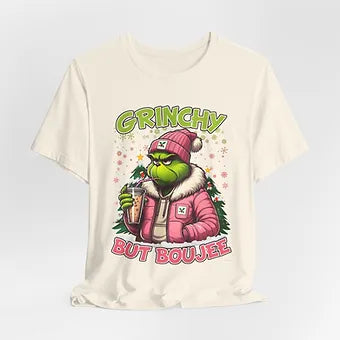 Grinchy But Boujee Unisex Jersey Short Sleeve Tee
