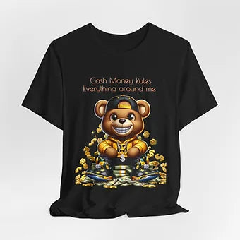 Money Rules Bear Unisex Jersey Short Sleeve Tee