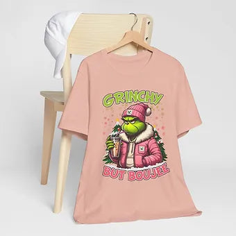 Grinchy But Boujee Unisex Jersey Short Sleeve Tee