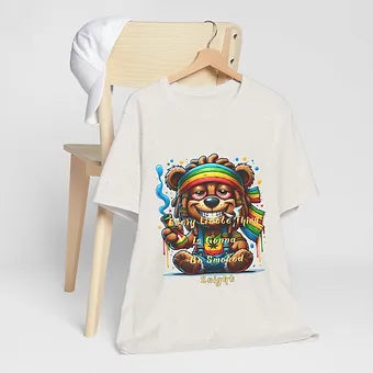 Bear 420 night front Unisex Jersey Short Sleeve Tee