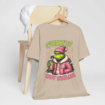 Grinchy But Boujee Unisex Jersey Short Sleeve Tee