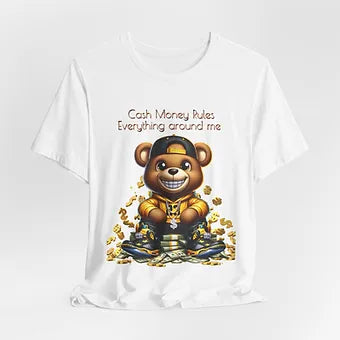 Money Rules Bear Unisex Jersey Short Sleeve Tee