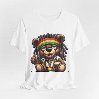 Rasta Bear 2 Unisex Jersey Short Sleeve Tee