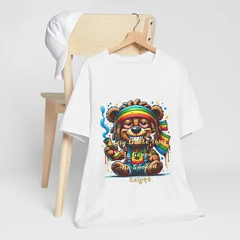 Bear 420 night front Unisex Jersey Short Sleeve Tee