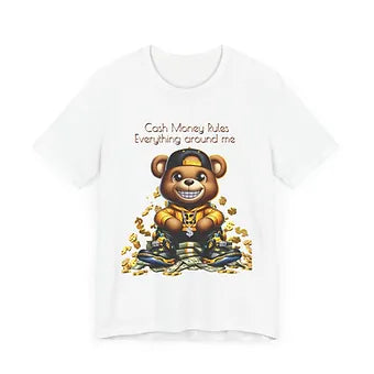 Money Rules Bear Unisex Jersey Short Sleeve Tee