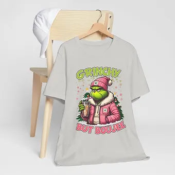 Grinchy But Boujee Unisex Jersey Short Sleeve Tee