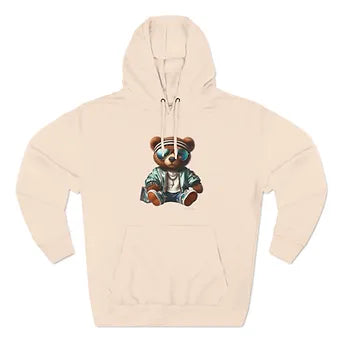 Bear Julius Three-Panel Fleece Hoodie