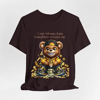 Money Rules Bear Unisex Jersey Short Sleeve Tee