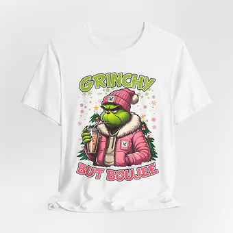 Grinchy But Boujee Unisex Jersey Short Sleeve Tee
