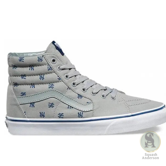 Gray High-Top Canvas Sneakers