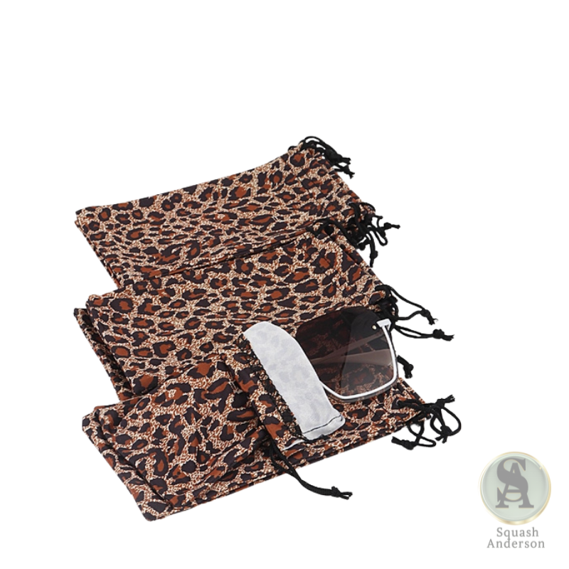 Leopard Print Sunglasses Pouch Bag