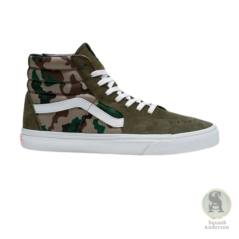 Camo Olive High-Top Sneakers