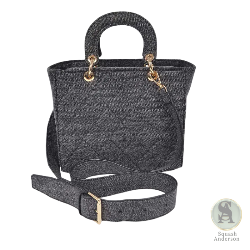 Quilted Denim Tote Bag