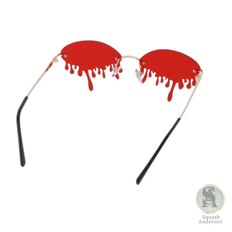 Retro Dripping Paint Oval Sunglasses