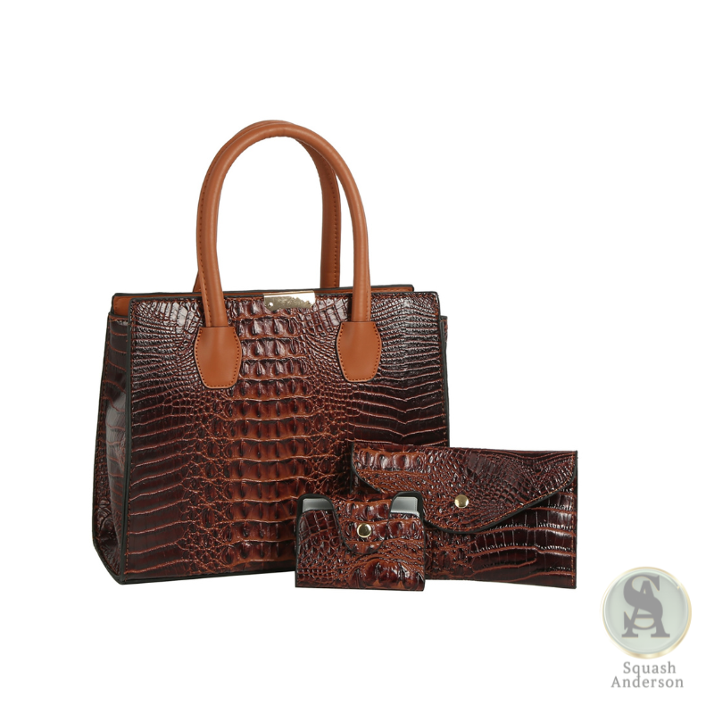 Alligator Croc 3-In-1 Satchel Set