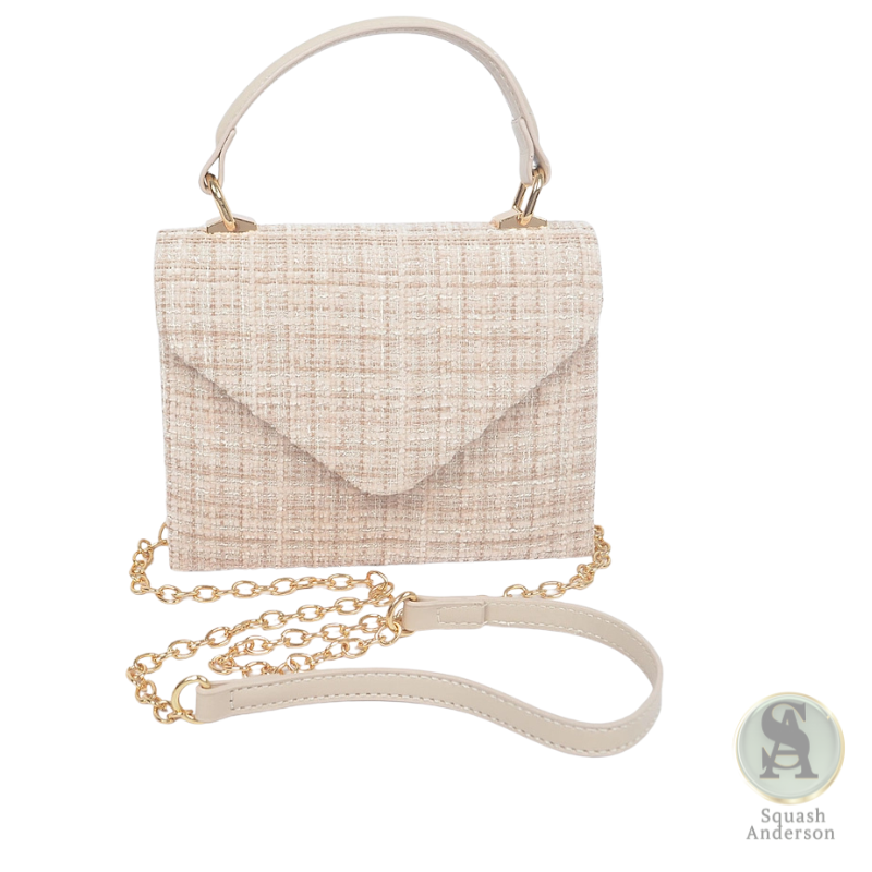 Tweed Top Handle Crossbody Bag