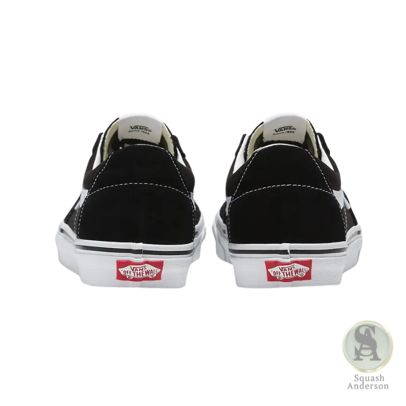 Black & White Low-Top Canvas Sneakers