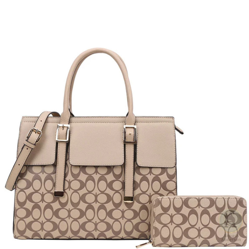 Oval Luxe 2-in-1 Satchel & Wallet Set