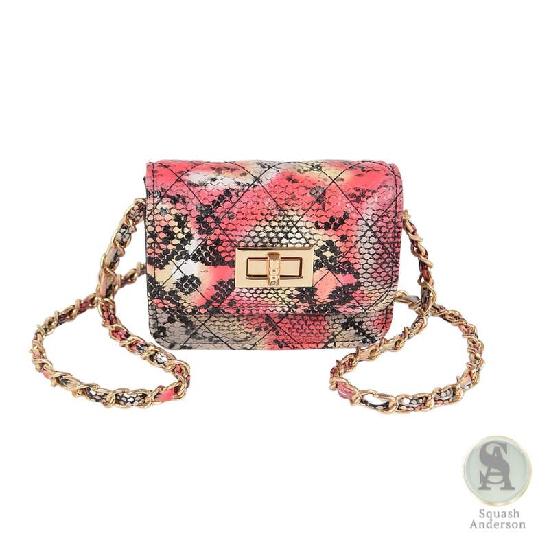 Multi-Color Snake Print Mini Bag