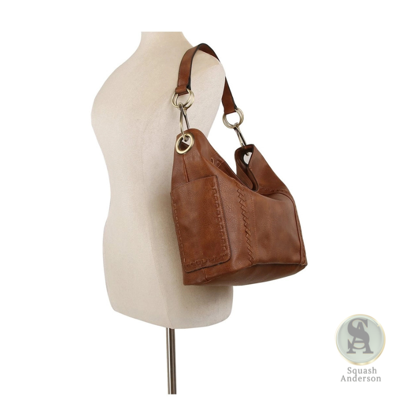 Gracie Whipstitch Hobo Bag – Mocha
