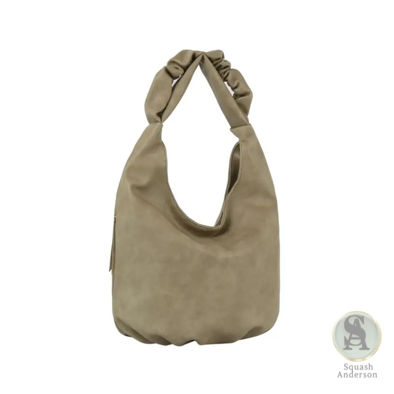 Scrunch Handle Hobo Shoulder Bag