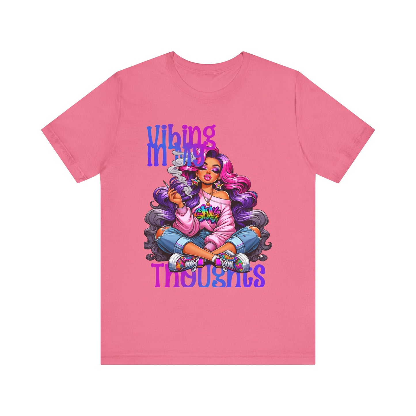 Vibing in my thoughts Unisex Jersey Short Sleeve Tee image 8