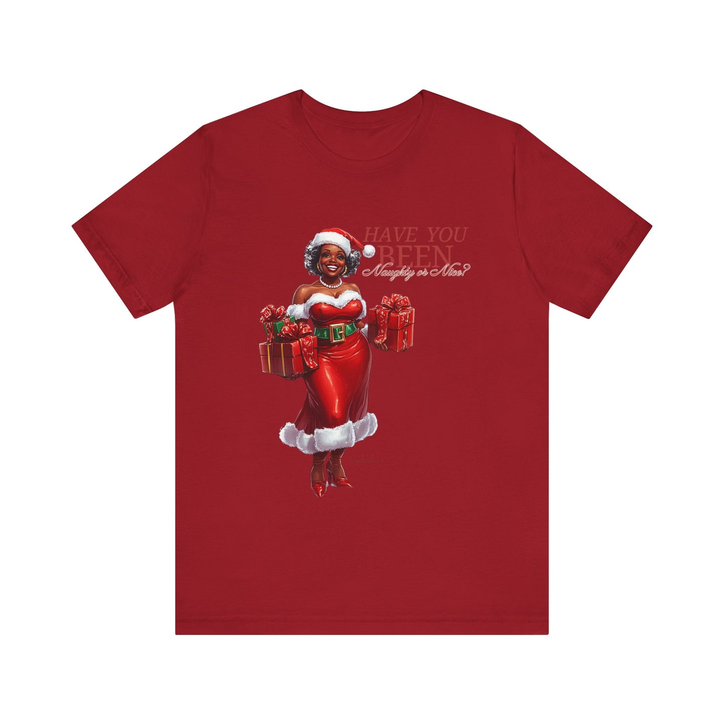 Mrs Claus Naughty or Nice Unisex Jersey Short Sleeve Tee image 12