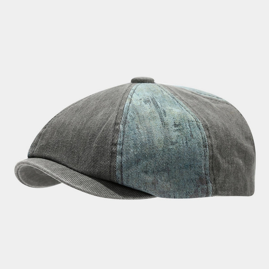 Vintage Washed Newsboy Cap For Men Women