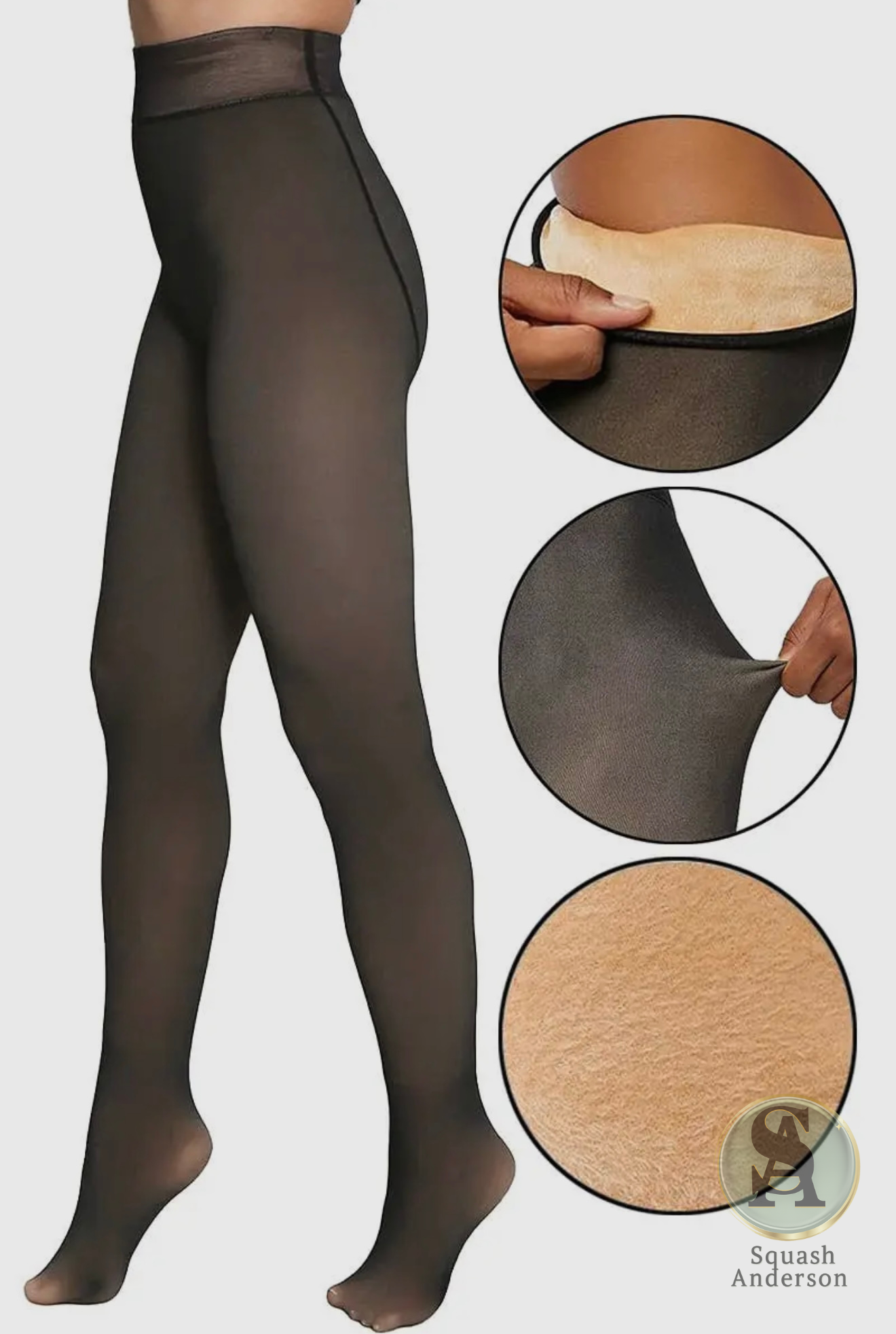 Women’s Sheer Fleece Lined Pantyhose Tights