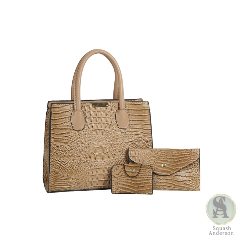 Alligator Croc 3-In-1 Satchel Set