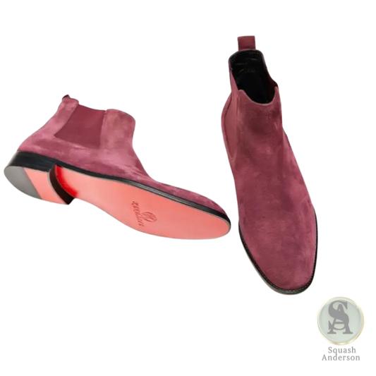 Pink Suede Chelsea Boot