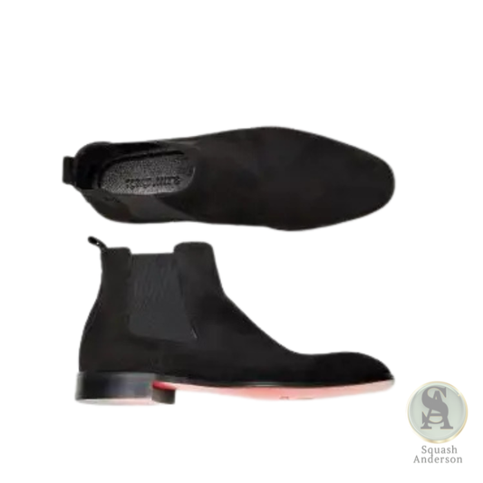Keldante Black Suede Chelsea Boot