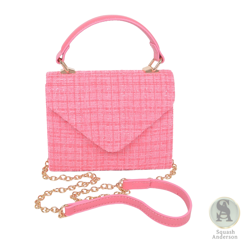 Tweed Top Handle Crossbody Bag