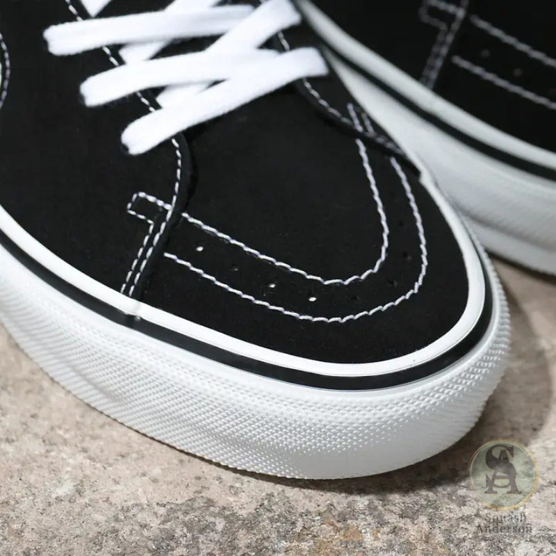 Black & White High-Top Canvas Sneakers