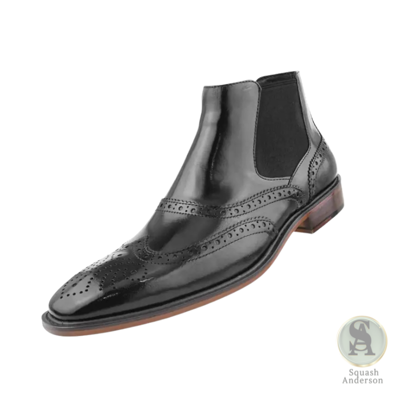 Asher Brogue Chelsea Boots