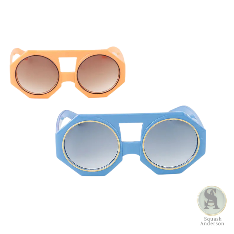 Retro Color Pop Geometric Round Sunglasses