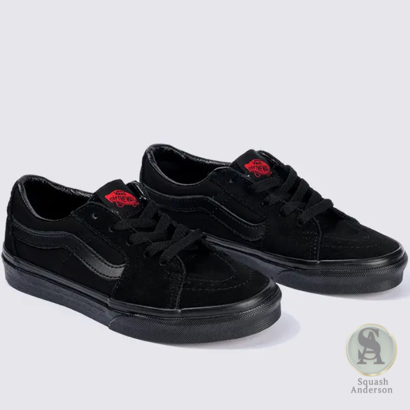 All-Black Classic Low-Top Sneakers