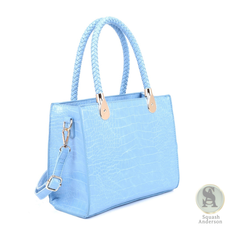 Croc Alligator Top Handle Satchel