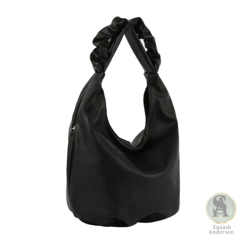Scrunch Handle Hobo Shoulder Bag