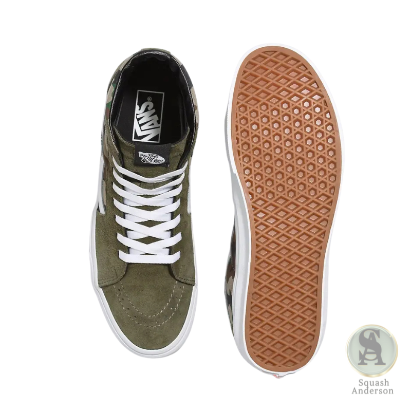Camo Olive High-Top Sneakers