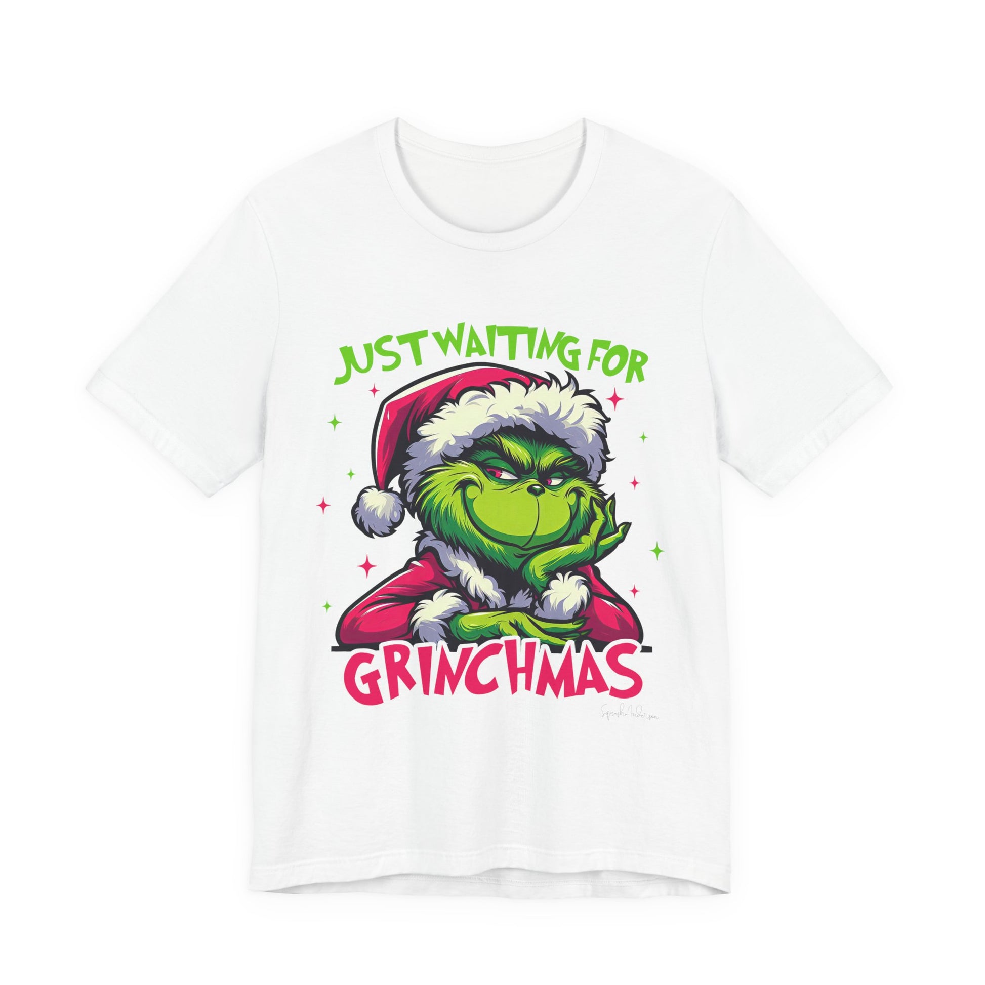 Just Waiting For Grinchmas Unisex Jersey Short Sleeve Tee image 2