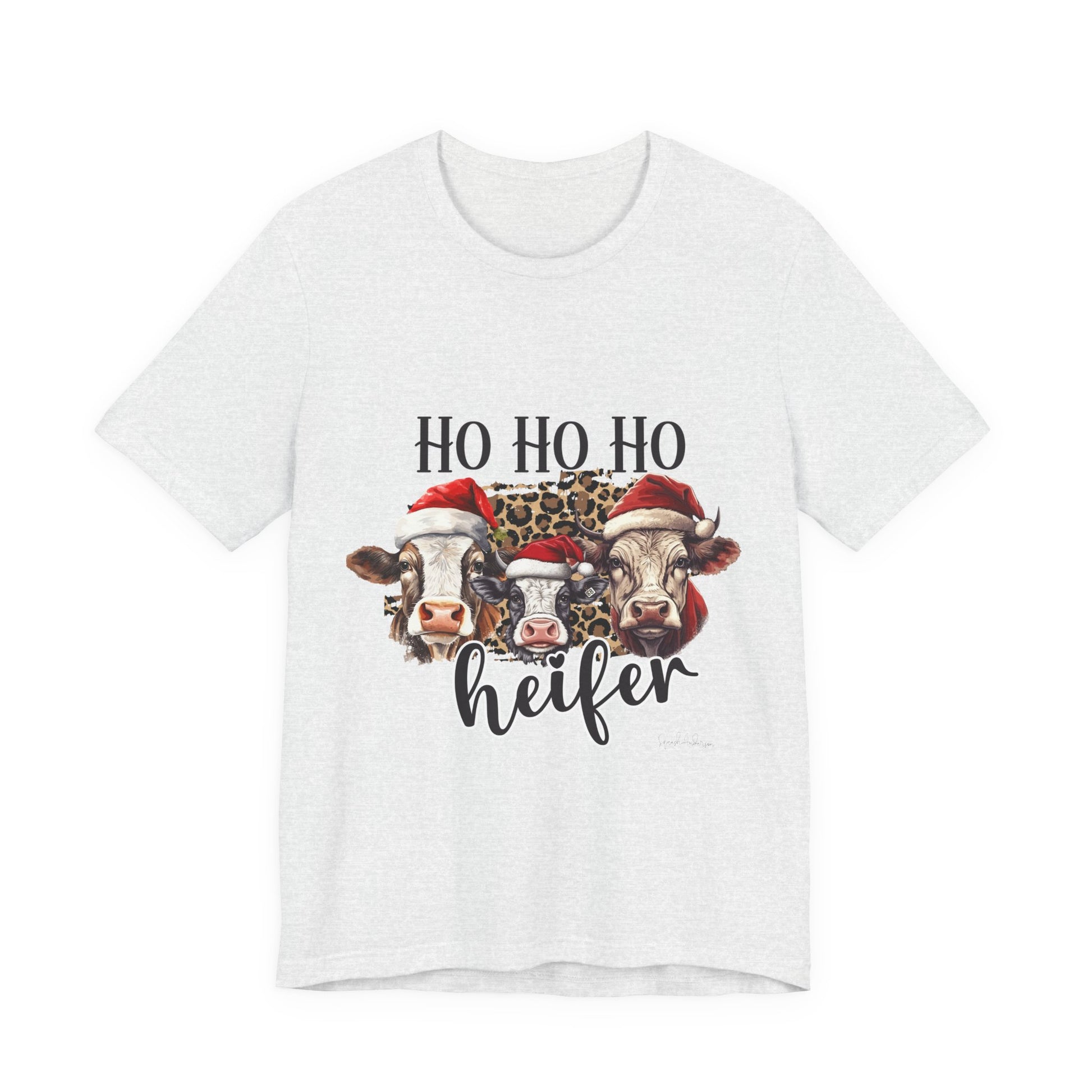 Ho Ho Ho Heifer Unisex Jersey Short Sleeve Tee image 2
